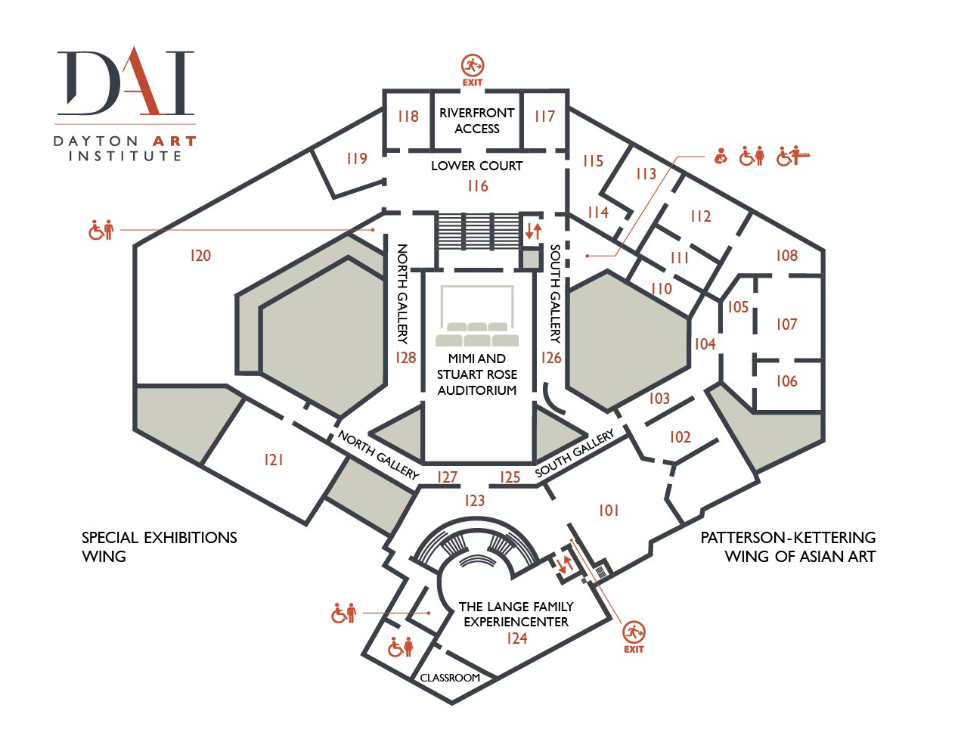 DAI Lower Floor Gallery Map